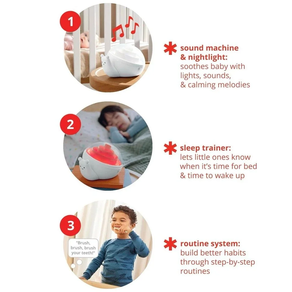 Skip Hop 3-In-1 Smart Snail Sound & Routine Machine New In Box - Picture 7 of 10